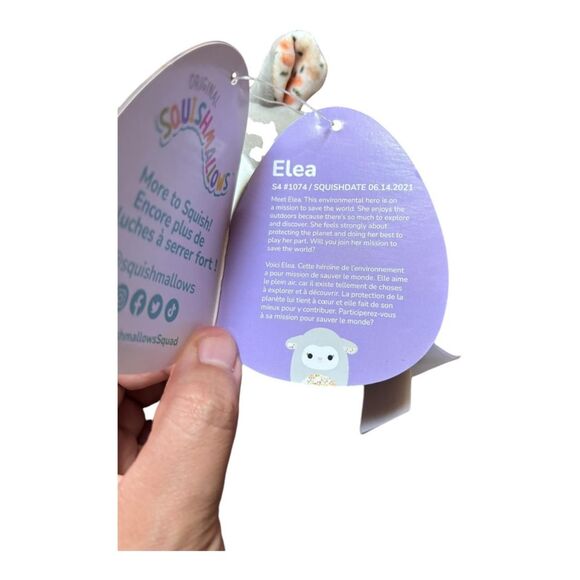 Elea the Lamb Squishmallows 4.5-5 inches NWT - Picture 3 of 4